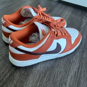 Nike Orange and White Dunks